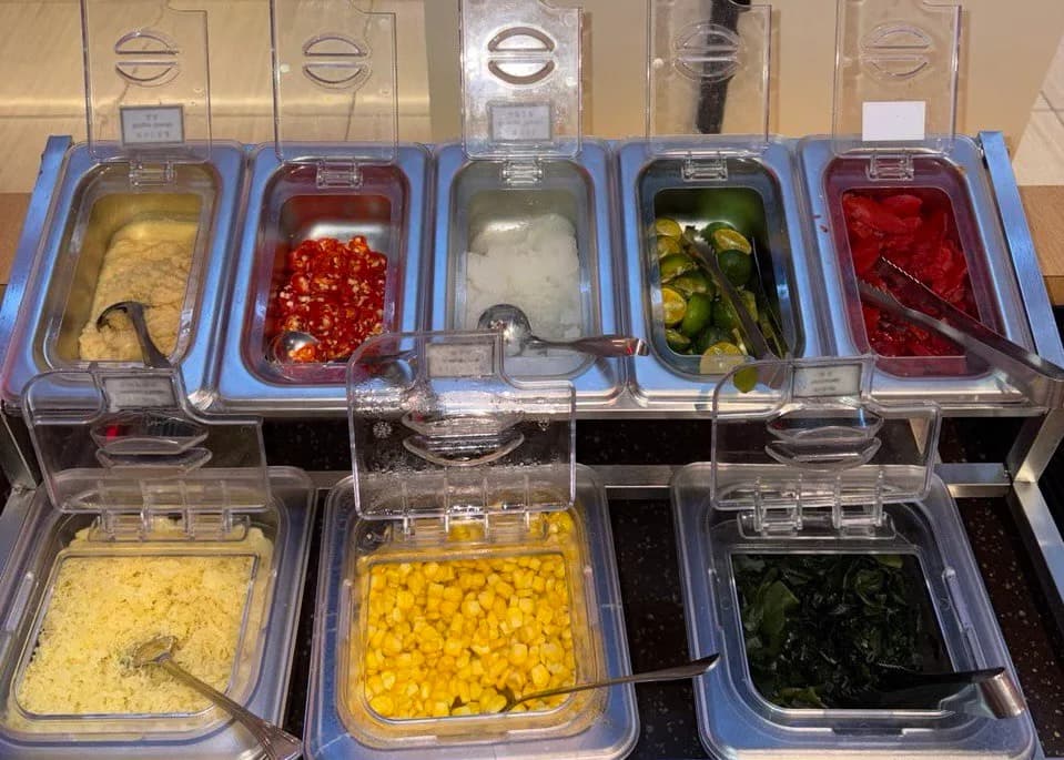 Free Flow Condiments at Tamoya Udon